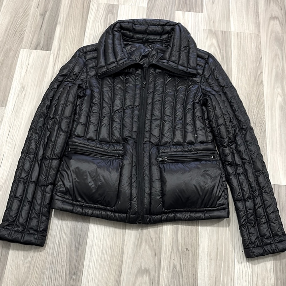 Halifax Traders Women's Down Blend Black Quilted Jacket Size M‎